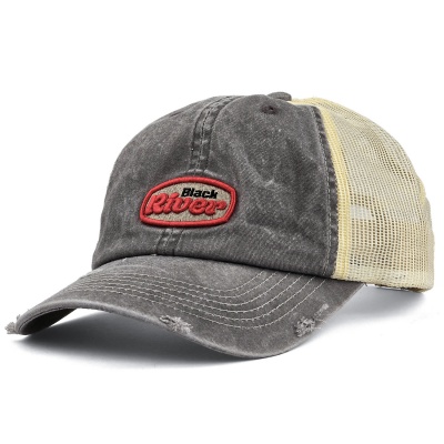 Kasket - Black River Portland Washed Trucker (sort/creme)