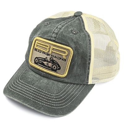 Kasket - Black River Racer Washed Trucker (mørkegrøn/fløde)
