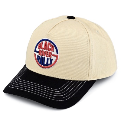 Kasket - Black River Rally Cotton Snapback (creme/sort)