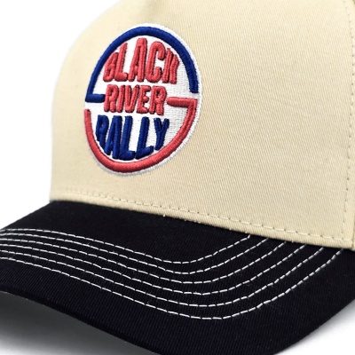 Kasket - Black River Rally Cotton Snapback (creme/sort)