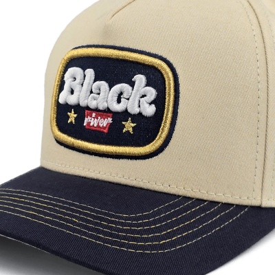 Kasket - Black River Reno Cotton Snapback (creme/marineblå)