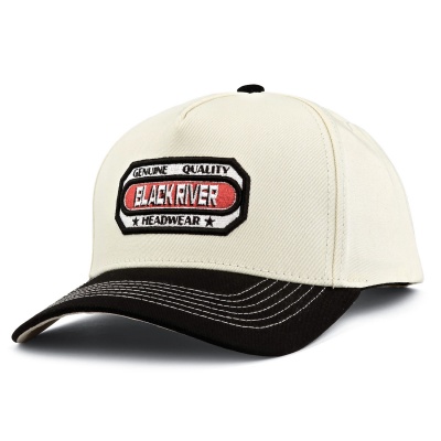 Kasket - Black River Richmond Cotton Snapback (offwhite/sort)