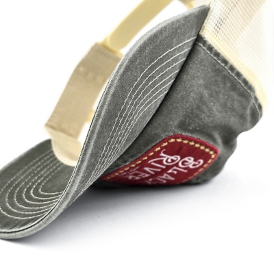 Kasket - Black River Spokane Washed Trucker (olivengrøn/fløde)