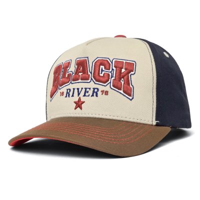 Kasket - Black River Texas Trucker (creme/marineblå/brun)