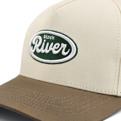 Kasket - Black River Waco Cotton Snapback (off-white/kaki)