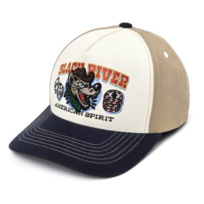 Kasket - Black River Gambler Trucker (off-white/beige/marineblå)