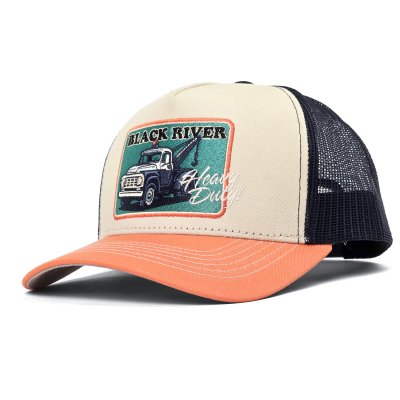Kasket - Black River Tow Trucker (creme/blå/orange)