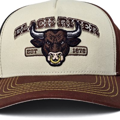Kasket - Black River Cow Trucker (creme/brun)