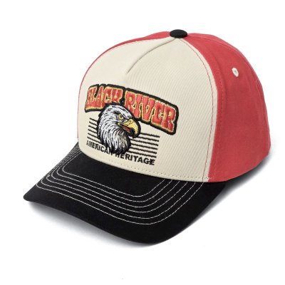 Kasket - Black River Falcon Trucker (creme/rød/sort)