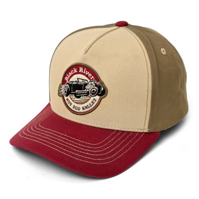 Kasket - Black River Rebel Trucker (beige/grøn/rød)