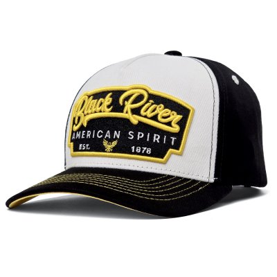 Kasket - Black River Black Yellow Trucker (sort/hvid/gul)