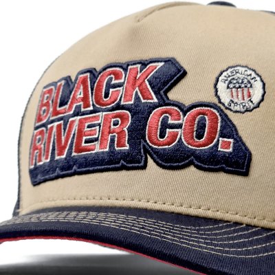 Kasket - Black River Heritage Trucker (beige/marineblå)