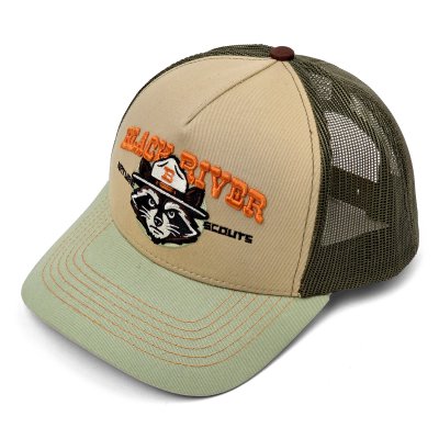 Kasket - Black River Racoon Trucker (beige/grøn)