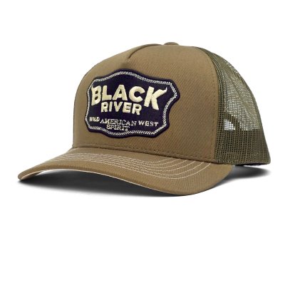 Kasket - Black River Wild West Trucker (grøn/creme)