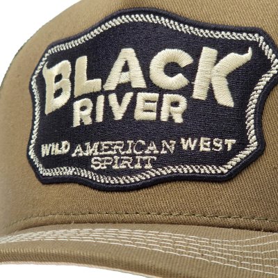 Kasket - Black River Wild West Trucker (grøn/creme)