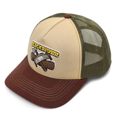 Kasket - Black River Woodworker Trucker (beige/grøn/brun)