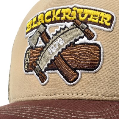 Kasket - Black River Woodworker Trucker (beige/grøn/brun)