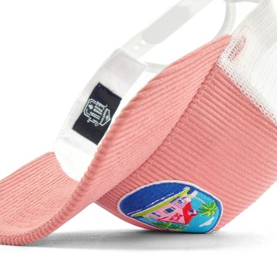 Kasket - Gårda Corduroy Trucker Island (lyserød)