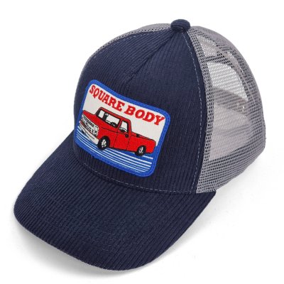 Kasket - Gårda Corduroy Trucker Squarebody (blå/grå)