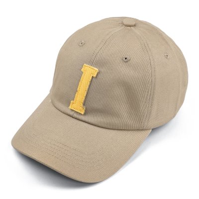 Kasket - Gårda Letter Cap 'I' (beige/gul)
