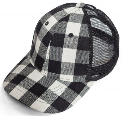 Kasket - Gårda Checkered Trucker (sort og hvid)