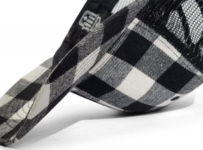 Kasket - Gårda Checkered Trucker (sort og hvid)