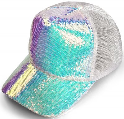 Kasket - Gårda Sequin Trucker (hvid)
