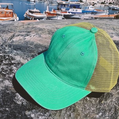 Caps - Gårda Finley Washed Trucker (grøn/gul)