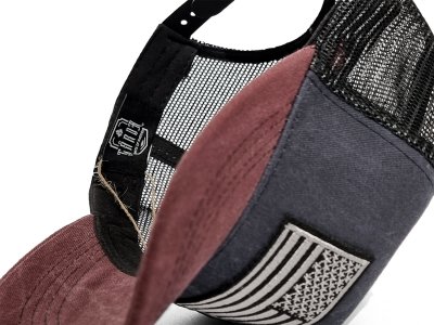 Kasket - Gårda Flag Denim Trucker Cap (blå/rød)