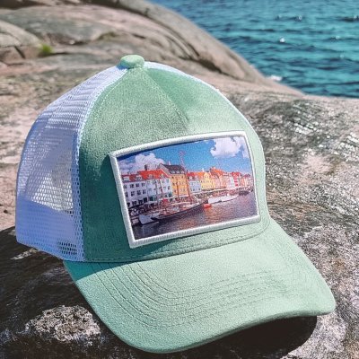 Caps - Gårda Velvet Trucker Copenhagen (grøn/hvid)