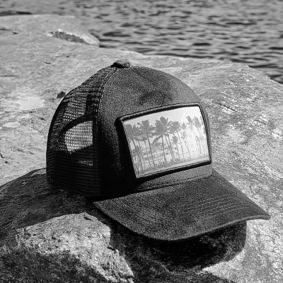 Caps - Gårda Velvet Trucker Miami Beach (sort)