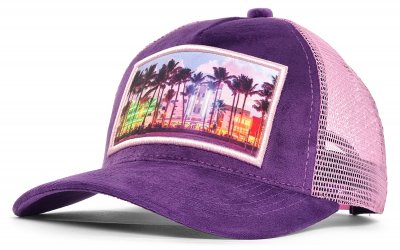 Caps - Gårda Velvet Trucker Miami Beach (lilla)