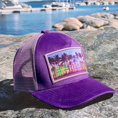 Caps - Gårda Velvet Trucker Miami Beach (lilla)