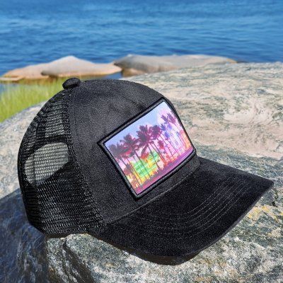 Caps - Gårda Velvet Trucker Miami Beach (sort/multi)
