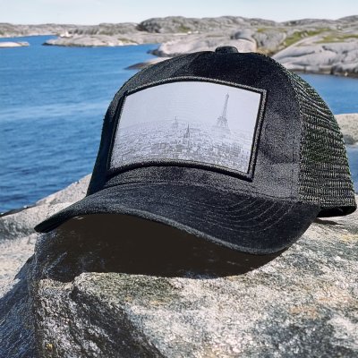 Caps - Gårda Velvet Trucker Paris (sort)