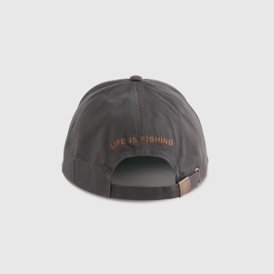 Cap - MJM Baseball Cap Life is Fishing (orange/offwhite)