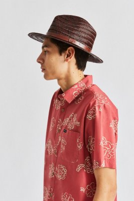 Hatte - Brixton Messer Straw (brun)