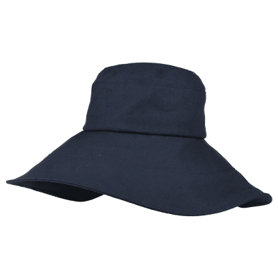 Hatte - Monaco Packable Linen Sunhat (Navy)