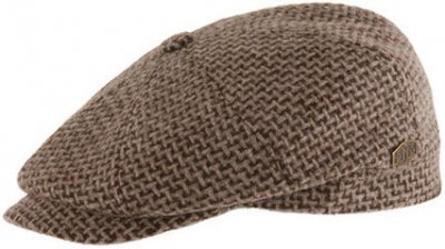 Sixpence / Flat cap - MJM Montreal Eco Merino Wool (brun check)
