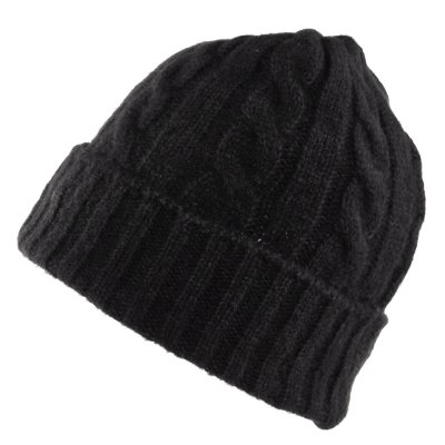 Beanies - Gårda Bad Gastein Cable Knit Wool Mix Beanie (sort)
