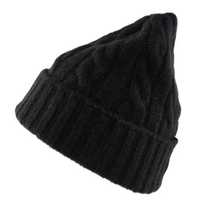 Beanies - Gårda Bad Gastein Cable Knit Wool Mix Beanie (sort)