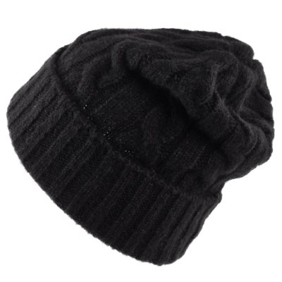 Beanies - Gårda Bad Gastein Cable Knit Wool Mix Beanie (sort)
