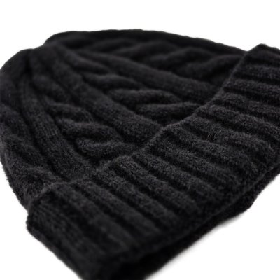 Beanies - Gårda Bad Gastein Cable Knit Wool Mix Beanie (sort)