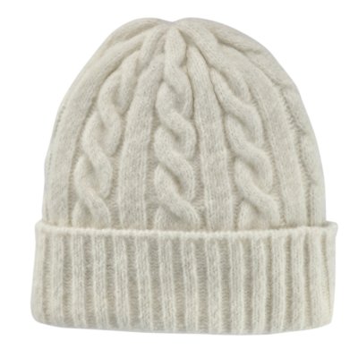 Beanies - Gårda Bad Gastein Cable Knit Wool Mix Beanie (hvid)