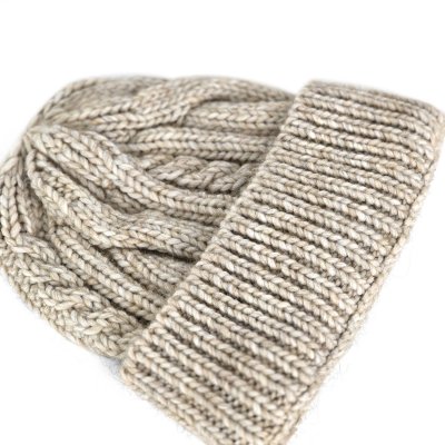 Beanies - Gårda Bormio Cable Knit Wool Mix Beanie (beige)