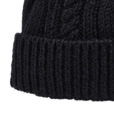 Beanies - Gårda Bormio Cable Knit Wool Mix Beanie (sort)