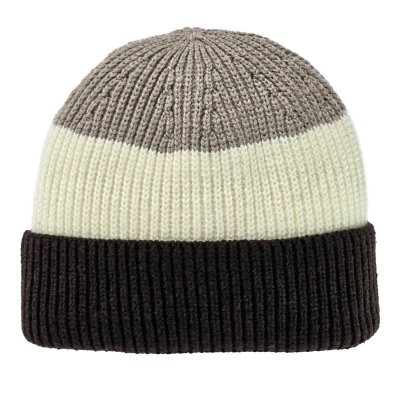 Beanies - Gårda Courchevel Merino Wool Beanie (beige/råhvid/brun)