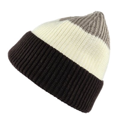 Beanies - Gårda Courchevel Merino Wool Beanie (beige/råhvid/brun)