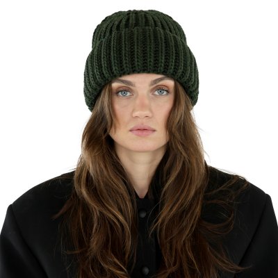 Beanies - Gårda Ebene Wool Mix Beanie (mørkegrøn)