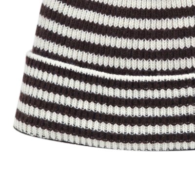 Beanies - Gårda Saint-Gervais Striped Wool Mix Beanie (brun/hvid)